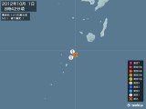 2012年10月01日08時42分頃発生した地震