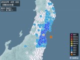 2022年04月06日00時04分頃発生した地震